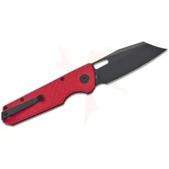 BESTECH D2 BLACK PVD WITH CARBON FIBRE PATTERN RED HANDLE - BMK11F