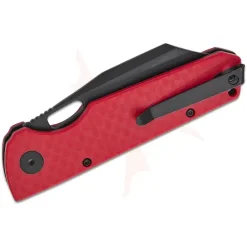 BESTECH D2 BLACK PVD WITH CARBON FIBRE PATTERN RED HANDLE - BMK11F