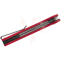 BESTECH D2 BLACK PVD WITH CARBON FIBRE PATTERN RED HANDLE - BMK11F
