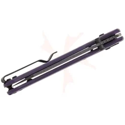 BESTECH 10Cr15MoV BLACK PAINTED G10 PURPLE HANDLE - BMK06B