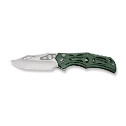 CIVIVI Biophase Flipper & Button Lock Knife Green Aluminum Handle C23083-1