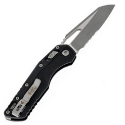 Microtech Msi S/E Tri-Grip Injection Molded Black Apocalyptic Part Serrated - 210T-11APPMBK