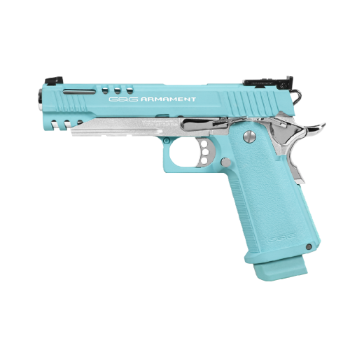 G&G GPM1911 CP Macaron Blue Airsoft Pistol 6mm- GAS-CPP-MAC-IBB-ECM