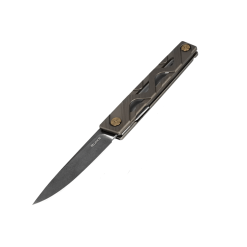Ruike P878-AK Brown Handle Folding Knife | 14C28N EDC