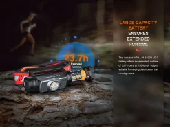 Fenix HM62-T LED Headlamp (Magma) – 1200 Lumens USB-C Rechargeable Trail Running Headlamp