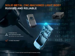 Fenix E06R LED Flashlight (White) – 700 Lumens USB-C Rechargeable EDC Keychain Torch
