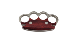 FAS7-1 KNUCKLE DUSTER SILVER WITH WOODEN TYPE GRIP