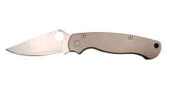 FAS7-22 POCKET KNIFE FOLDING GREY HANDLE , ROUND HOLE ON BLADE