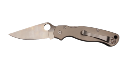 FAS7-22 POCKET KNIFE FOLDING GREY HANDLE , ROUND HOLE ON BLADE