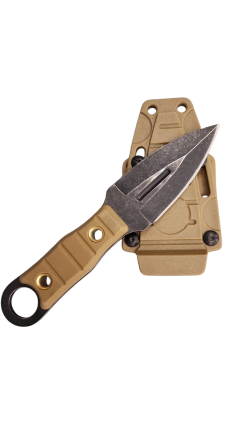 FAS7-7 EDC FIXED BLADE TAN WITH KYDEX SHEATH