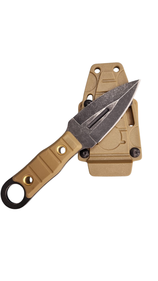 FAS7-7 EDC FIXED BLADE TAN WITH KYDEX SHEATH