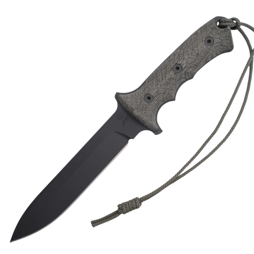 Chris Reeve Green Beret 7” Spear Point Fixed Blade Knife – Black Canvas Micarta | GB7-1000