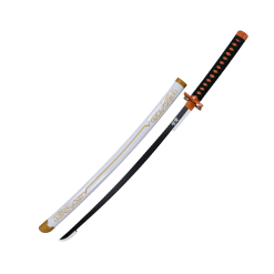Plastic Training Sword White with Green Handle & Orange – Fas3-13 Durable Practice Sword for Safe Training