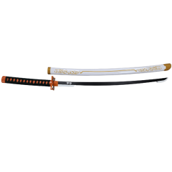 Plastic Training Sword White with Green Handle & Orange – Fas3-13 Durable Practice Sword for Safe Training