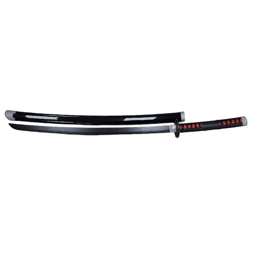Plastic Training Sword Black & Silver with Red Handle – Fas3-14 Durable Practice Sword for Safe Training