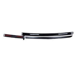 Plastic Training Sword Black & Silver with Red Handle – Fas3-14 Durable Practice Sword for Safe Training