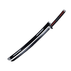 Plastic Training Sword Black & Silver with Red Handle – Fas3-14 Durable Practice Sword for Safe Training