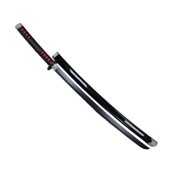 Plastic Training Sword Black & Silver with Red Handle – Fas3-14 Durable Practice Sword for Safe Training