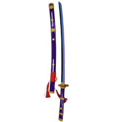 Plastic Training Sword Purple & Red with Yellow Flower – Fas3-17 Practice Sword for Safe Training