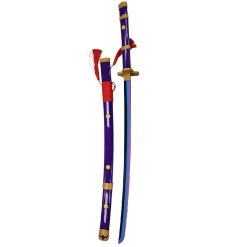 Plastic Training Sword Purple & Red with Yellow Flower – Fas3-17 Practice Sword for Safe Training
