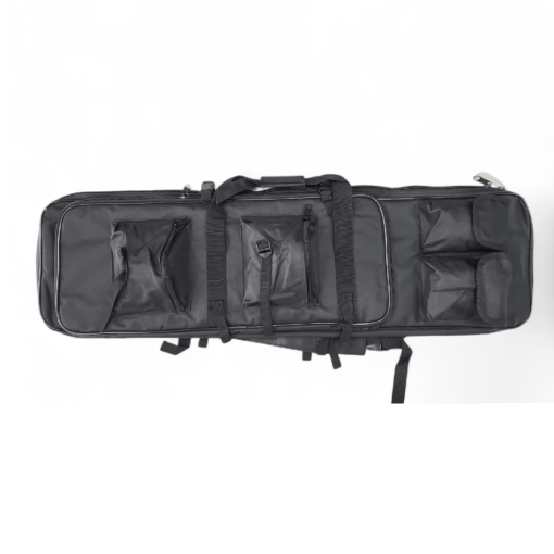 Ballistic Backpack Gun Case 95cm Black – Tactical Rifle Carry Bag with Shoulder Straps FAS9-7B