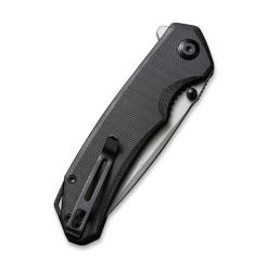 Civivi Brazen Drop Point Folding Knife C2102C – Stonewashed Blade, Black G10 Handle
