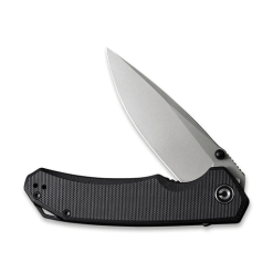 Civivi Brazen Drop Point Folding Knife C2102C – Stonewashed Blade, Black G10 Handle