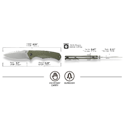 Civivi Photonix Flipper & Thumb Stud Knife C23081B-2 –OD Green G10 Handle