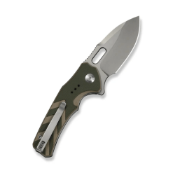 Civivi Vexron Button Lock Knife C24066-2 – Green/Tan G10 Handle