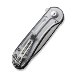 ivivi Elementum Flipper Knife C907A-7 – D2 Satin Drop Point Blade & Clear Lexan Handle
