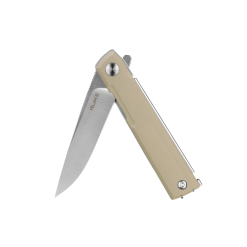 Ruike D712-B Folding Knife – Tan Drop Point Blade, G10 Handle