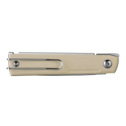 Ruike D712-B Folding Knife – Tan Drop Point Blade, G10 Handle