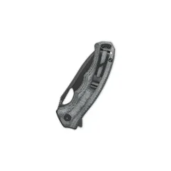QSP Gorilla Liner lock, 14C28N black stonewashed, Denim micarta - QS153-B2