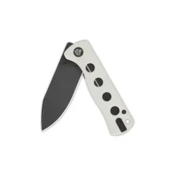 QSP Canary folder Liner lock, 14C28N black stonewashed, White G10 - QS150-G2