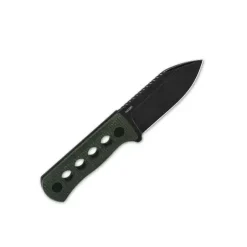 QSP Canary Neck Knife Neck knife, 14C28N black stonewashed, Green micarta, w/ necklace Kydex sheath - QS141-C2