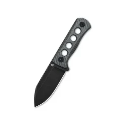 QSP Canary Neck Knife Neck knife, 14C28N black stonewashed, Denim micarta, w/ necklace Kydex sheath - QS141-D2
