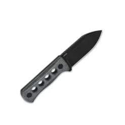 QSP Canary Neck Knife Neck knife, 14C28N black stonewashed, Denim micarta, w/ necklace Kydex sheath - QS141-D2