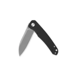 QSP Otter Liner lock, 14C28N stonewashed, Black G10 - QS140-C1