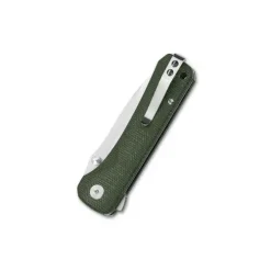 QSP Hawk Liner lock, 14C28N satin, Green micarta - QS131-H