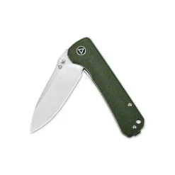 QSP Hawk Liner lock, 14C28N satin, Green micarta - QS131-H