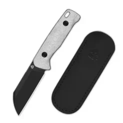 QSP Baby Penguin Fixed blade, 14C28N black stonewash, G10 with aluminum foil, w/ Clip slip - QS130BP-D2