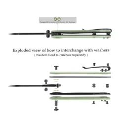 QSP Penguin V2 Liner lock, D2 black stonewash, Jade G10 - QS130V2-G2