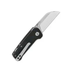 QSP Penguin Mini Liner lock, 14C28N Satin, shredded CF overlay G10 ( Blue ) - QS130XS-D1