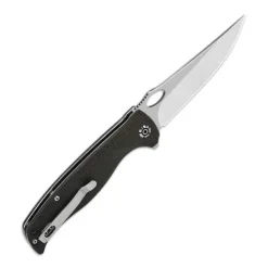 QSP Gavial Liner lock, D2 2 tone satin, Dark brown micarta - QS126-D1