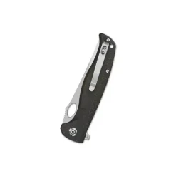QSP Gavial Liner lock, D2 2 tone satin, Dark brown micarta - QS126-D1