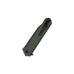 QSP Mamba V2 Liner lock, D2 black stonewashed, Green micarta - QS111-I2