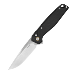 Ruike P873-MB Folding Knife – Drop Point Blade, Micarta Handle, Button Lock