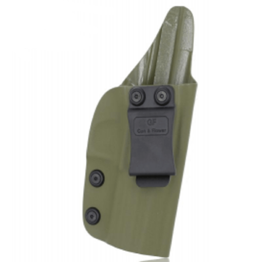 CZ P10C IWB, Kydex, 1.5 inch plastic clip, Right Hand, Army Green-RF-KIP10CAC