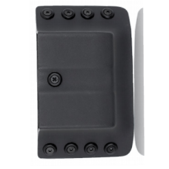 9mm double stack magazines OWB, Kydex, 1.5 inch plastic clip, right hand, black.