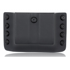9mm double stack magazines OWB, Kydex, 1.5 inch plastic clip, right hand, black.